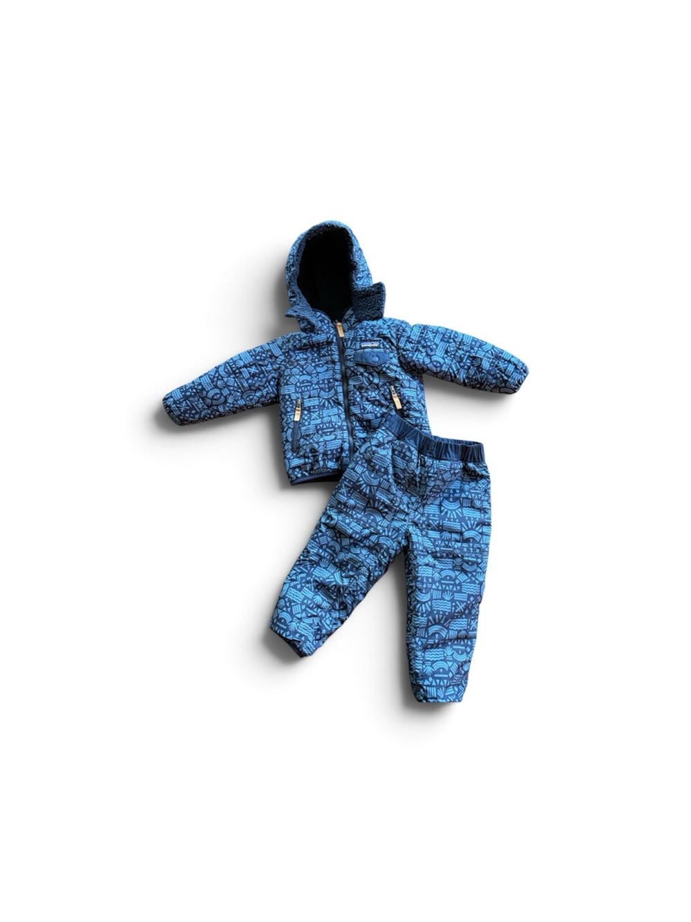 Patagonia Baby Reversible Tribbles Hoody & Matching Snow Pants –12 mos